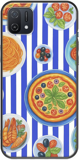 Mediterranean Feast Oppo A16K Schwarze TPU Schwarze Silikonhülle