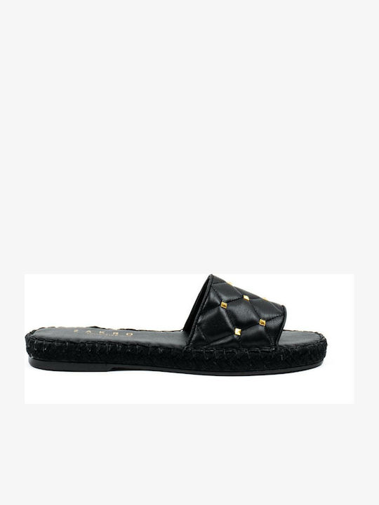 Women's Leather Slippers Zakro Collection Esp-150 Black Black