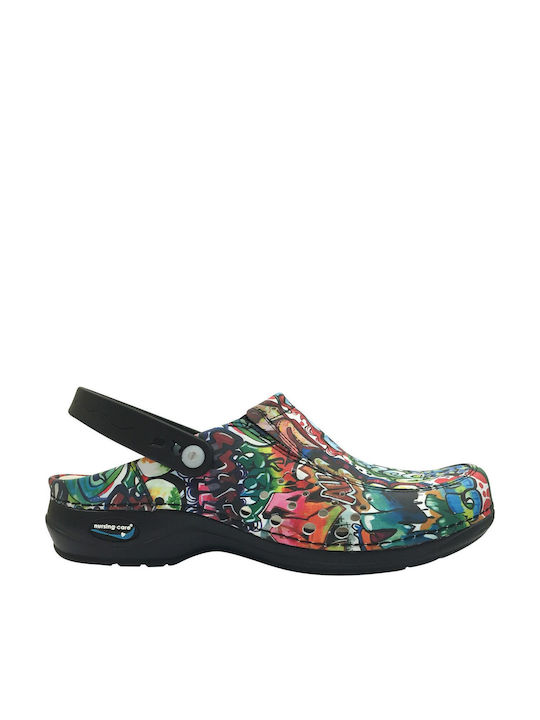 Naturelle Advance Graffity Professionelle Anatomische Holzschuhe Leder Abnehmbarer Absatz 3,5 cm