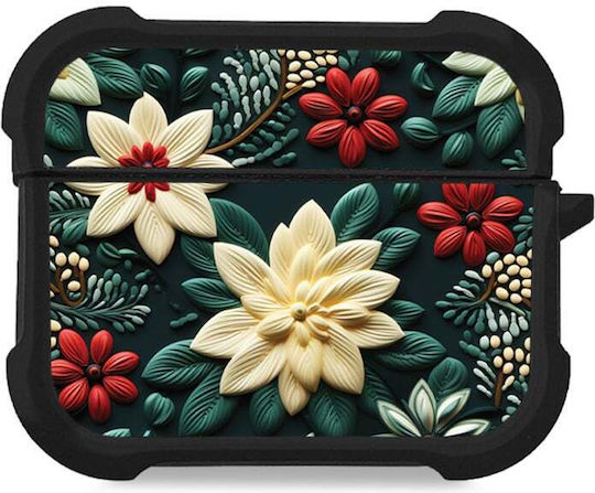 Sonique 3d Flower Series Θήκη Σιλικόνης σε Πράσινο χρώμα για Apple AirPods Pro