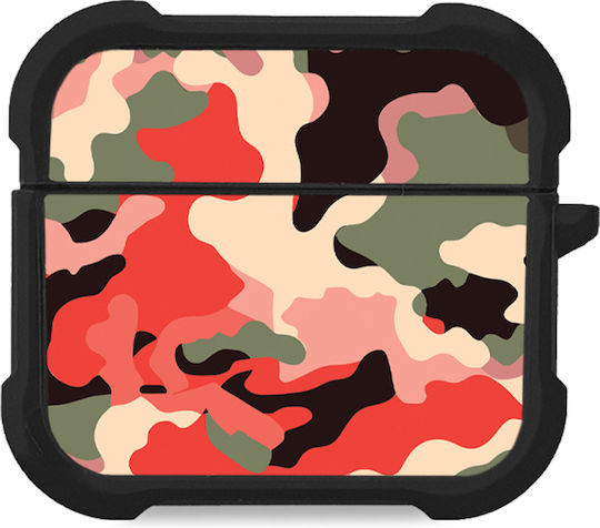 Sonique Camouflage Army Series Калъф в Червен цвят за Apple AirPods 3