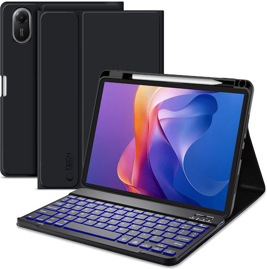Tech-Protect SC PEN Флип капак с Клавиатура в Английски език САЩ Черен (Xiaomi Redmi Pad 2 11 инча)