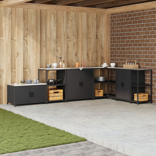 Floor Cabinet Black 90x50x53cm