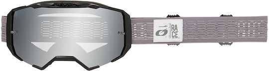 Motocross-Schutzbrille O'neal B-22 Static Grau Silber Spiegel
