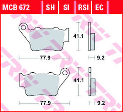 Motorradbremsbeläge Trw Mcb672 Motorradbremsbeläge Trw Mcb672
