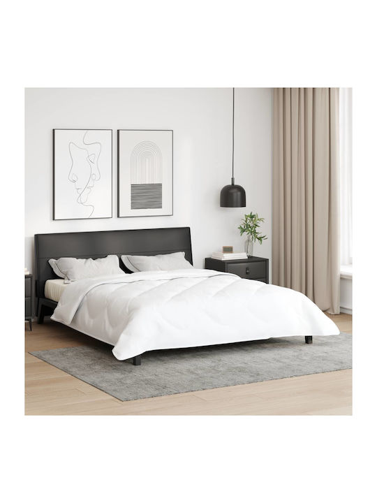 vidaXL King Size Decke 260x220cm Weiß