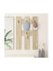 vidaXL Wooden Wall Hanger Beige 65x3cm