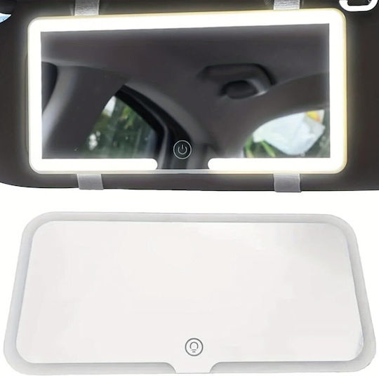 Rechargeable Car Sun Visor Mirror Adjustable Lighting Touch Screen 23.5×12.7cm W17899