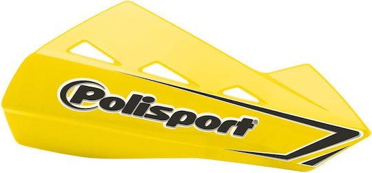 Protective Motorcycle Handguards Polisport Qwest Universal Yellow Plastic
