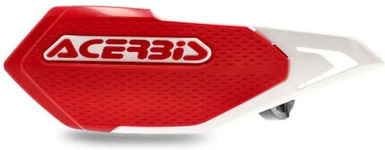 Protective Motorcycle Handguards Acerbis X-elite White Red