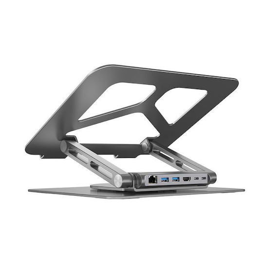 Unitek USB-C Docking Station με 4K PD Ethernet Ασημί (D1109A)