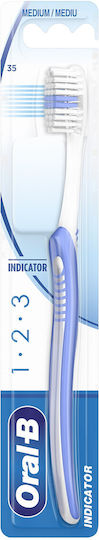 Oral-B 123 Indicator Toothbrush Medium Purple
