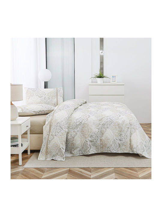 Liolios Home Sheet Sets Queen 245x270cm. Allessia White 4pcs