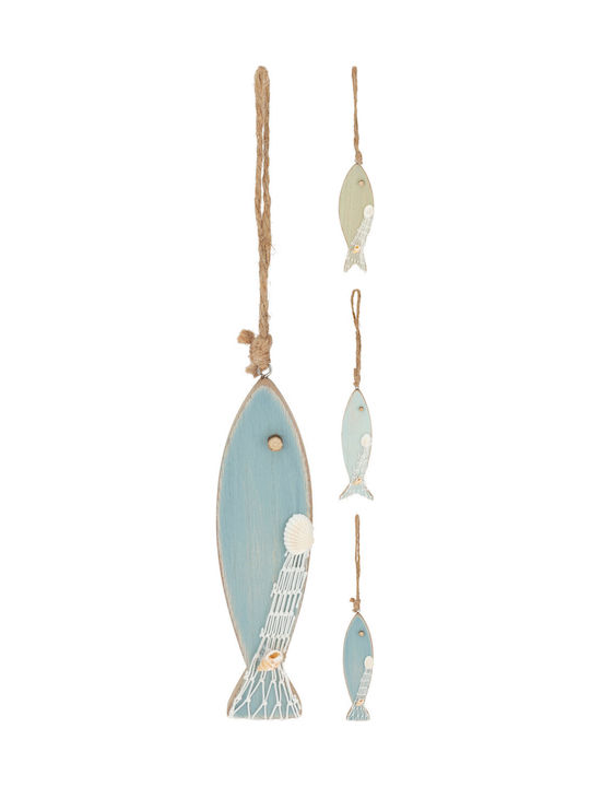 JK Home Decoration Hanging Wall Decor Home Light Blue Wooden 24cm