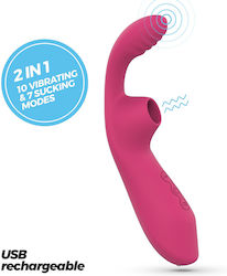 Crushious Aspirator Vaginal și Pentru Clitoris cu Vibrație Roz