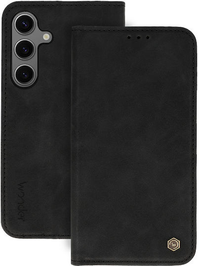 Wonder Back Cover Synthetic Leather / Silicone Black (Samsung Galaxy M35 5G)