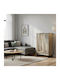 Cabinet Floor Wardrobes White and Black 60x33.5x100cm