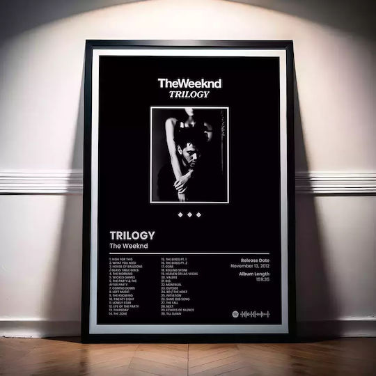 Music Poster Weeknd Trilogy Ms096 21cm X 30cm Λευκό Κάδρο Pvc