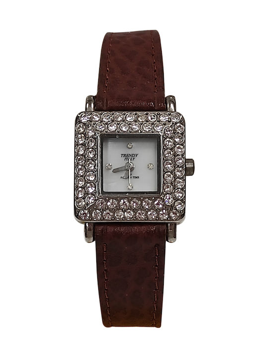 Fashion Time Women's Watch with Brown Leather Strap
