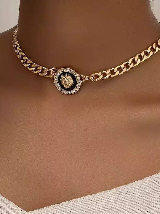 Ein Moderner Löwenkopf Halskette Gold Ein Moderner Löwenkopf Halskette Gold