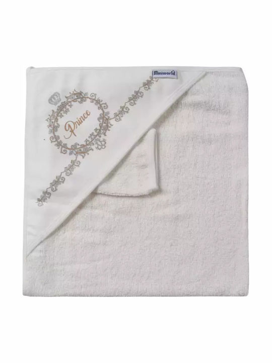 Hooded Baby Bath Towel white