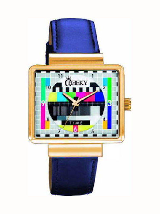 Cheeky Women's Watch with Blue Leather Strap