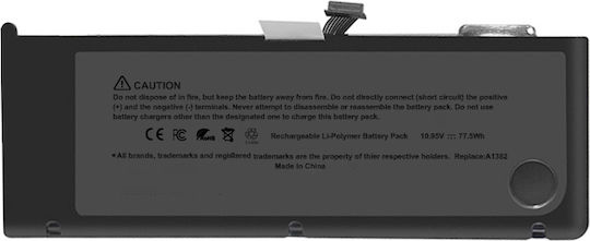 Συμβατή Μπαταρία A1382 Apple Macbook Pro 15" 2011-2012 A1286 6900mah