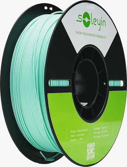 Creality3D Soleyin Ultra PLA 3D Printer Filament 1.75mm Light Green 1kg 1τμχ (Spool)