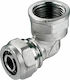 Pipe Elbow Fitting Female Mechanical Compression Multilayer Ø18 X 2.0 X 1/2" Heavy Duty Bauherr