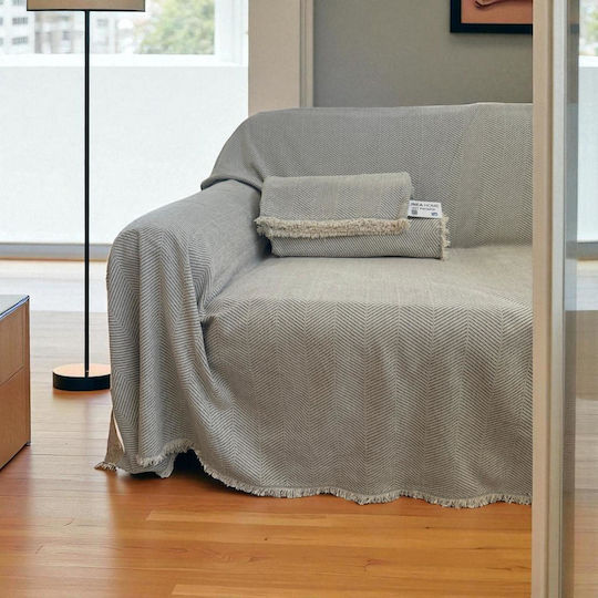 Linea Home Σετ Ριχτάρια 3τμχ Chenille Εκρού / Γκρι LH2025592