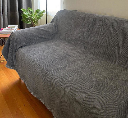 Linea Home Σετ Ριχτάρια 3τμχ Chenille Γκρί