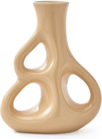 Polspotten Vase Ceramic Beige 17xH21cm