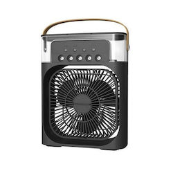 Mini Air Cooler Usb Electric Fan Humidifier 7 Light Colors 3 Speeds 10W Black Mini Air Cooler Usb Electric Fan Humidifier 7 Light Colors 3 Speeds 10W Black