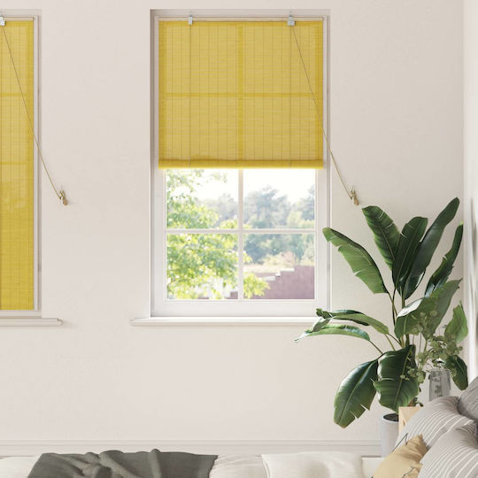 vidaXL Beschattungsrollo Bamboo in Gelb Farbe L80xH160cm vidaXL Beschattungsrollo Bamboo in Gelb Farbe L80xH160cm