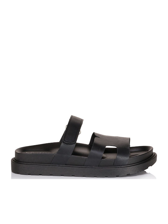 Women's Flat Sandals Sporty in Black Color