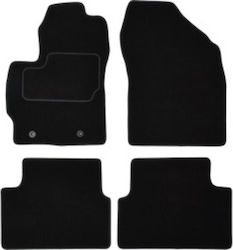 Custopol Set Black Car Mats Toy10c Toyota Auris E15 – 4 Pieces