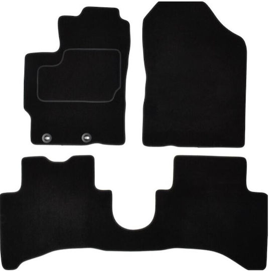 Custopol Σετ Μαύρα Πατάκια Toy390c Toyota Yaris Iii