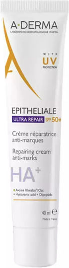 A-Derma Epitheliale Ultra Repair Cremă de Față de Zi cu SPF50 pentru Hidratare și Pete Pigmentare cu Acid Hialuronic 40ml
