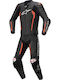 Costum Din Piele Pentru Motociclist Alpinestars Coveralls Missile V2 Negru Fluo Roșu