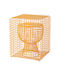 Hocker Für das Wohnzimmer Metall Yellow 40x40x47cm