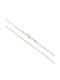 Al'Oro White Gold Chain Neck 14K Thin Thickness 1.8mm and Length 50cm