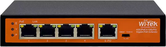 Wi-Tek WI-PE51G Managed L2 PoE++ Switch με 1 Θύρες Ethernet και 1 SFP Θύρα
