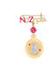 Atofio Kosmima Child Safety Pin made of Gold 9K with Icon of the Virgin Mary