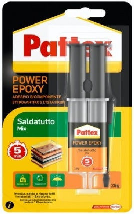 Pattex Power Епоксидна Лепило за метали 2 Компоненти Прозрачно 28гр 1бр