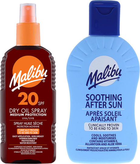 Malibu SPF20 Масло За Тен 200мл + Балсам След Слънце 200мл