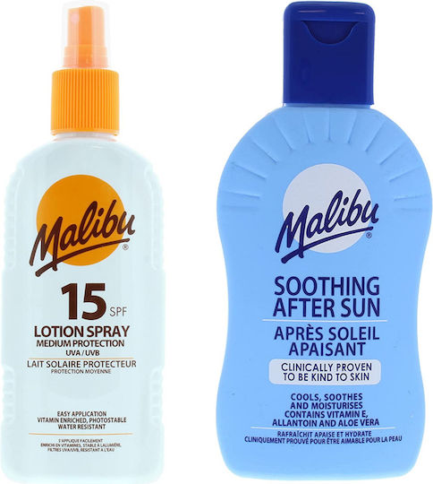 Malibu SPF15 Wasserdichtes Spray 200ml + After Sun Balm 200ml