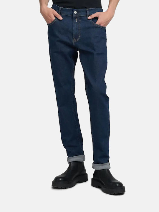 Men's Jeans Pants with Slim Fit Dark-blue