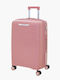 Bartuggi Medium Hard Pink Suitcase With 4 Wheels Height 66cm