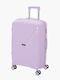 Bartuggi Large Hard Purple Suitcase With 4 Wheels Height 76cm