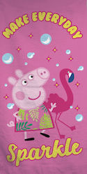Peppa Pig Блестяща Детска Кърпа За Плаж 70x140см Peppa Pig Блестяща Детска Кърпа За Плаж 70x140см